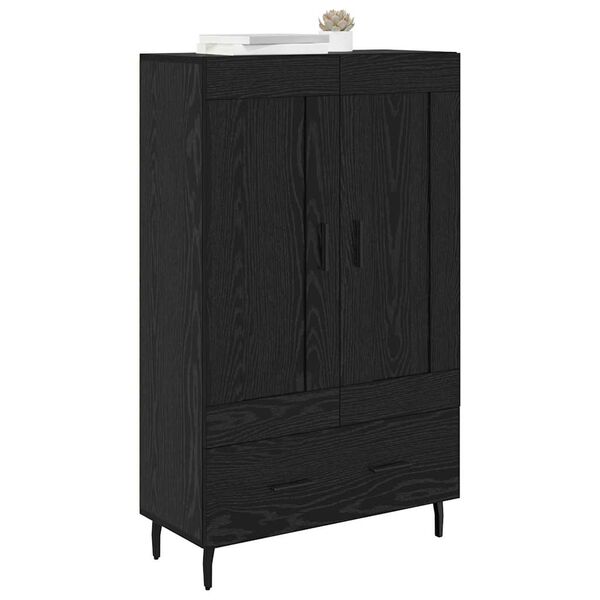 vidaXL Highboard Čierny dub 69,5 x 31 x 115 cm Kompozitn&eacute; drevo