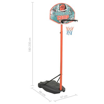 vidaXL Prenosná basketbalová súprava nastaviteľná 180-230 cm
