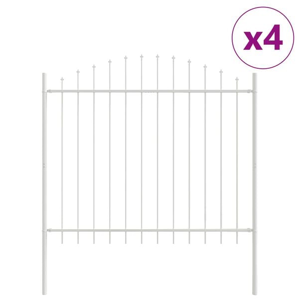 vidaXL Z&aacute;hradn&yacute; plot 4 pcs Biela 170 x 165 cm