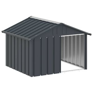 vidaXL B&uacute;da pre psa antracitov&aacute; 116,5x103x81,5 cm pozinkovan&aacute; oceľ