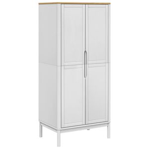 vidaXL &Scaron;atn&iacute;k FLORO biely 77x53x171 cm borovicov&yacute; mas&iacute;v