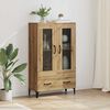 vidaXL Highboard so z&aacute;suvkou Remeseln&yacute; dub 70 x 31 x 115 cm