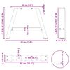 vidaXL Nohy konferenčného stolíka v tvare A, 2 ks, čierne, 30 x (30-31) cm, oceľové