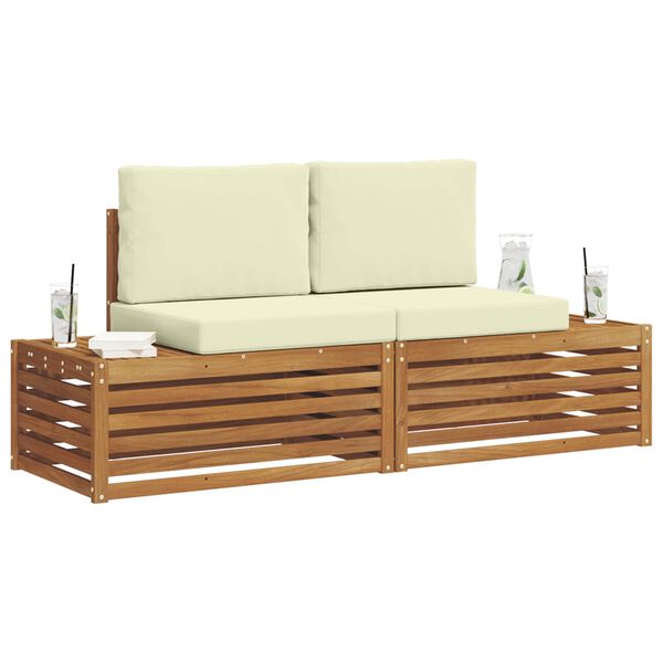 vidaXL Z&aacute;hradn&aacute; s&uacute;prava gaučov s vank&uacute;&scaron;om 2 Kus Pr&iacute;rodn&aacute; a kr&eacute;mov&aacute;