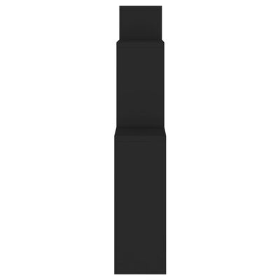 vidaXL Nástenná polica, kocka, čierna 80x15x78,5 cm, kompozitné drevo