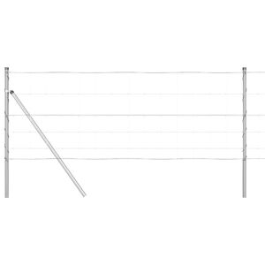 vidaXL Stĺp na plot. Zinkovan&yacute; 25 x 0,8 m Oceľ