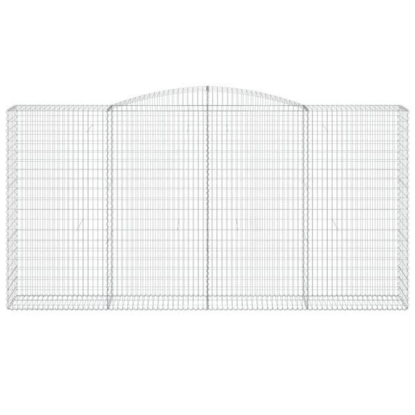 vidaXL Oblúkový gabionový kôš 10ks 400x50x200/220cm pozinkované železo