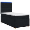 vidaXL Posteľ boxspring s matracom Čierna 80 x 200 cm L&aacute;tka