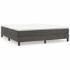 vidaXL Posteľn&yacute; r&aacute;m s boxspringom tmavosiv&aacute; 180x200 cm zamat