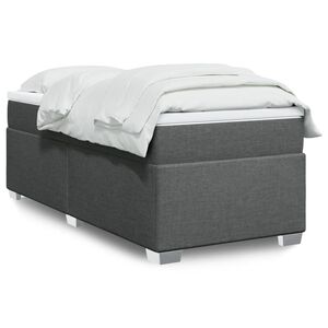 vidaXL Boxspring posteľ s matracom tmavosiv&aacute; 90x190 cm l&aacute;tka