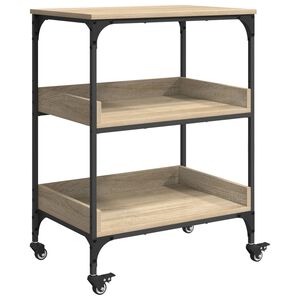 vidaXL Kuchynsk&yacute; voz&iacute;k Sonoma dub 60 x 41 x 80,5 cm Kompozitn&eacute; drevo
