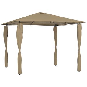 vidaXL Alt&aacute;nok s poťahmi na stĺpiky 3x3x2,6 m, sivohned&yacute; 160 g/m&sup2;