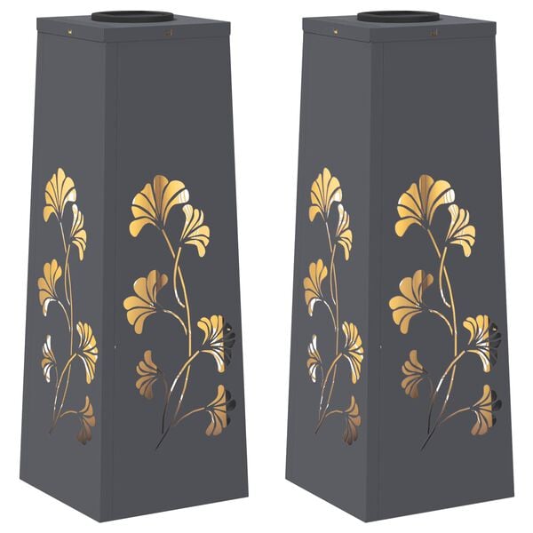 vidaXL Sol&aacute;rne LED svetlo na chodn&iacute;k 2 pcs Antracit