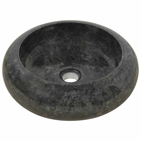 vidaXL Um&yacute;vadlo 40x12 cm, mramor, čierne