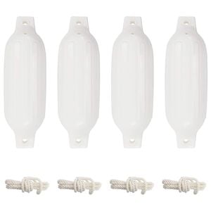 vidaXL Lodn&yacute; n&aacute;razn&iacute;k 4 ks, biely &Oslash; 11x40 cm, PVC