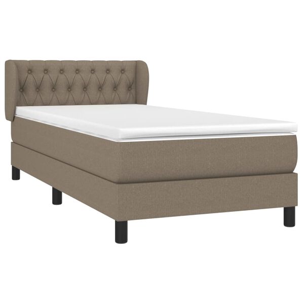 vidaXL Boxspring posteľ s matracom sivohned&yacute; 100x200 cm l&aacute;tka