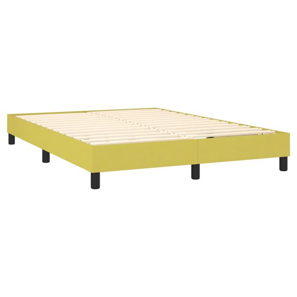 vidaXL Boxspring posteľ s matracom zelen&aacute; 140x190 cm l&aacute;tka