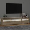 vidaXL TV skrinka s LED svetlami dub sonoma 195x35x40 cm