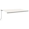 vidaXL Automatick&aacute; mark&iacute;za, LED a senzor vetra 500x350 cm, kr&eacute;mov&aacute;