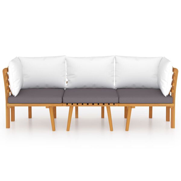 vidaXL 3-dielna sada z&aacute;hradn&eacute;ho sal&oacute;nika s vank&uacute;&scaron;mi mas&iacute;vna ak&aacute;cia