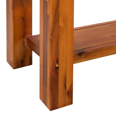 vidaXL Konzolový stolík, akáciový masív 86x30x75 cm