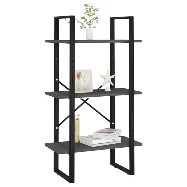 vidaXL Úložná polica, sivá 60x30x105 cm, kompozitné drevo