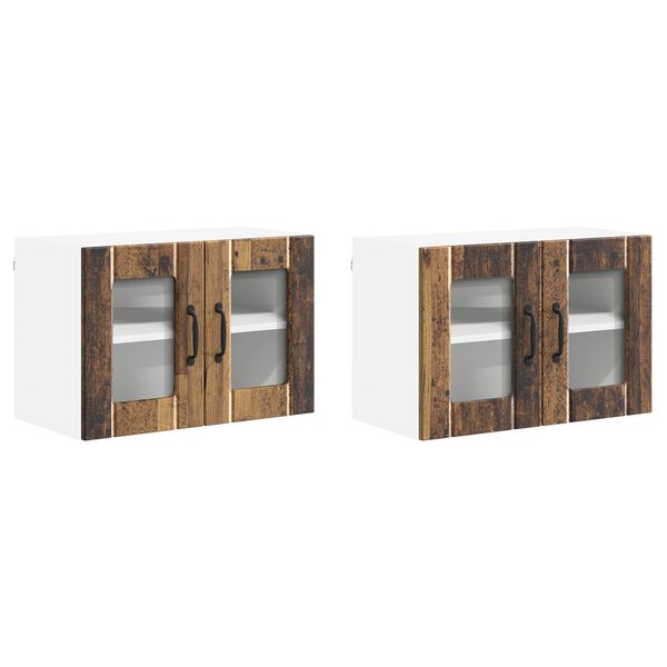 vidaXL Kuchynsk&aacute; skriňa 2 pcs Star&eacute; drevo 60 x 31 x 40 cm