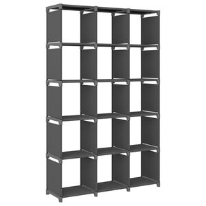 vidaXL Polica s dizajnom 15 kociek siv&aacute; 103x30x175,5 cm l&aacute;tka