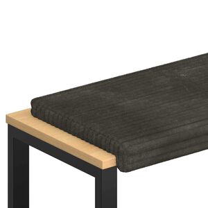 vidaXL Vank&uacute;&scaron; na lavičku Pl plush kord Antracitov&aacute; Hĺbka 35 cm