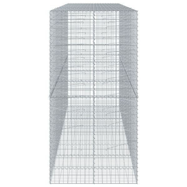 vidaXL Gabiónový kôš s krytom 400x100x200 cm pozinkované železo