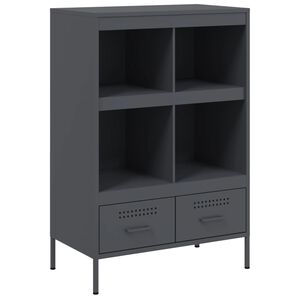 vidaXL Vysok&aacute; skrinka antracit 68x39x101,5cm oceľ