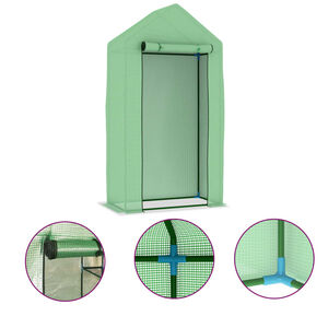 vidaXL Sklen&iacute;k s oceľov&yacute;m r&aacute;mom 1x0,5x1,9 m 0,5 m&sup2;