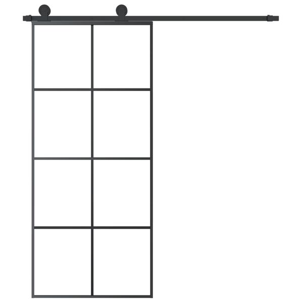 vidaXL Posuvn&eacute; dvere s kovan&iacute;m ESG sklo a hlin&iacute;k 90x205 cm