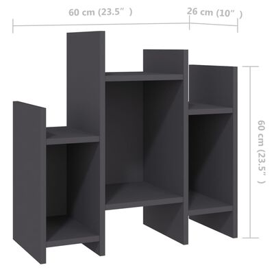 vidaXL Príručná skrinka sivá 60x26x60 cm drevotrieska