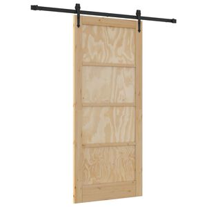 vidaXL Posuvn&eacute; dvere ORKDAL 86 x 198,5 cm Borovicov&yacute; mas&iacute;v