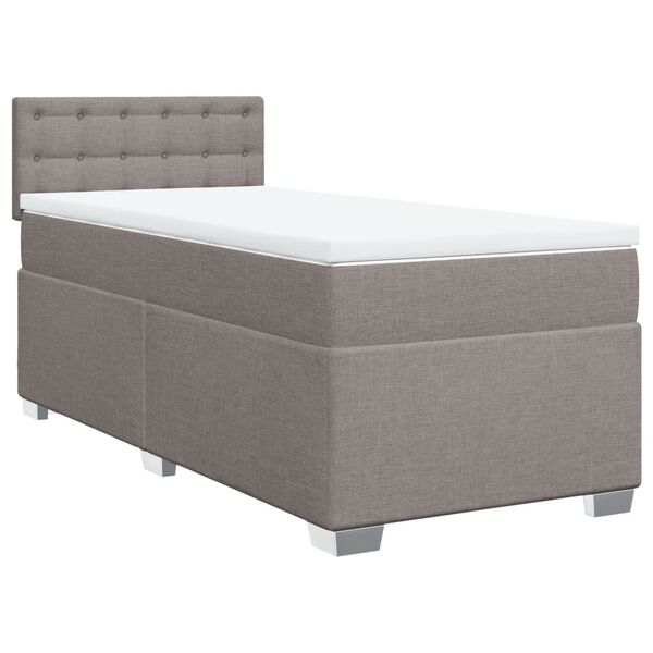 vidaXL Boxspring posteľ s matracom sivohned&yacute; 100x200 cm l&aacute;tka
