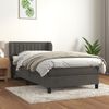 vidaXL Posteľn&yacute; r&aacute;m boxspring s matracom tmavosiv&yacute; 90x190 cm zamat