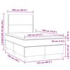 vidaXL Boxspring posteľ s matracom a LED, tmavosiv&aacute; 120x190 cm, l&aacute;tka