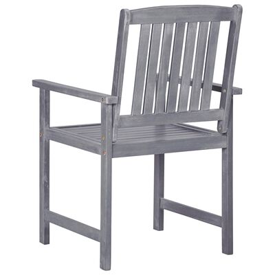 vidaXL Záhradné stoličky 4 ks, akáciový masív, sivé