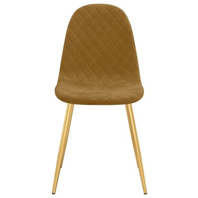 vidaXL Jedálenské stoličky 4 ks hnedé zamatové