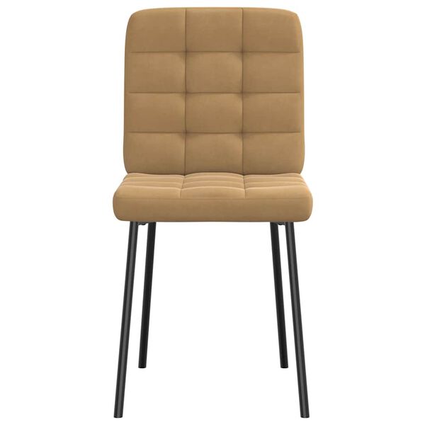 vidaXL Jedálenské stoličky 4 ks hnedé zamatové