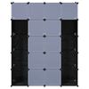vidaXL Modul&aacute;rna skrinka, 14 priečinkov, čierna a biela 37x146x180,5cm