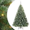 vidaXL Umel&yacute; vianočn&yacute; stromček s 300 LED-i Zelen&aacute; 210 cm PE a PVC