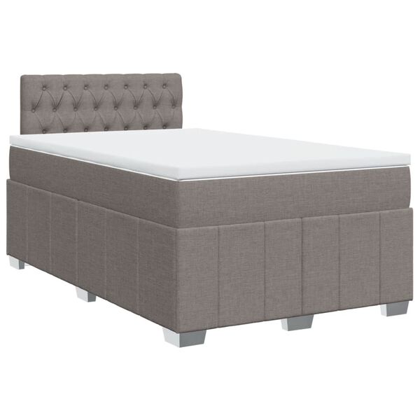 vidaXL Boxspring posteľ s matracom sivohned&aacute; 120x190 cm l&aacute;tka