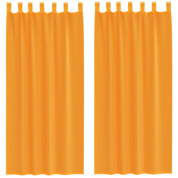 vidaXL vo&aacute;lov&eacute; z&aacute;vesy s p&uacute;tkami, 2 ks, oranžov&eacute;, 140x245 cm