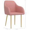 vidaXL Jed&aacute;lensk&eacute; stoličky 2 ks ružov&eacute; zamatov&eacute;