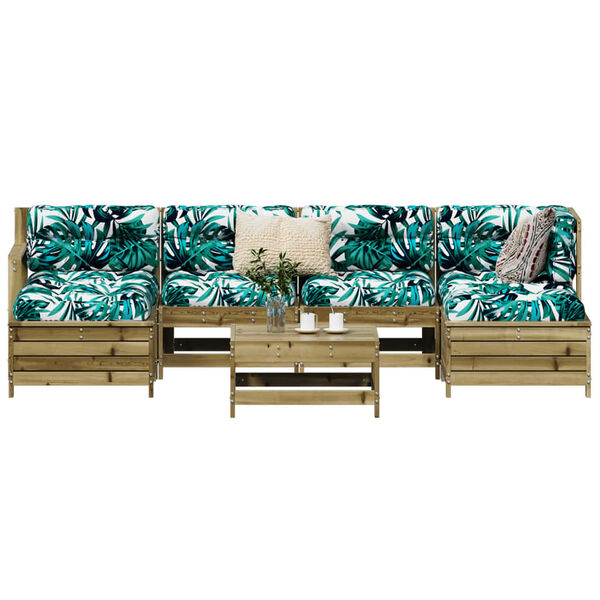 vidaXL 7-dielna z&aacute;hradn&aacute; s&uacute;prava pohoviek impregnovan&aacute; borovica