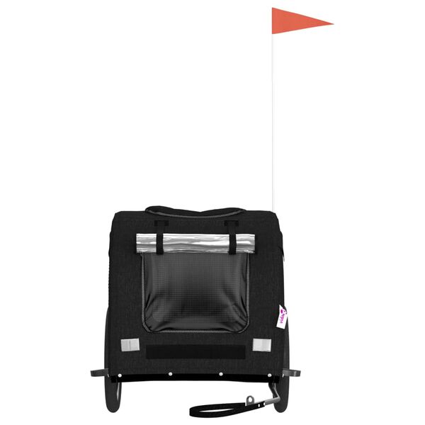 vidaXL Cyklovozík pre zvieratá, čierny, oxfordská látka, železo