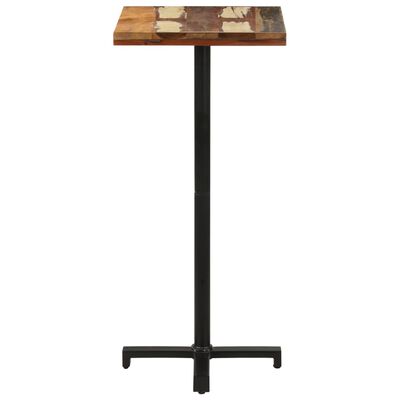 vidaXL Bistro stôl štvorcový 50x50x110 cm masívne recyklované drevo