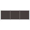 vidaXL 3-panelový paraván hnedý 525x180 cm látkový